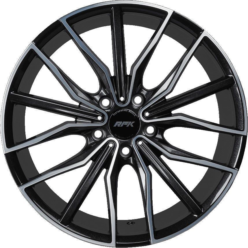 RFK Wheels GLS301 metallic black machined Alufelge 9.5x19 Zoll ET35 LK 5x112 ML57.1 – Bild 2