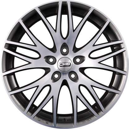 CMS C8 DMB Diamant-Schwarz Matt Alufelge 7.5x17 Zoll ET48 LK 5x112 ML57.1