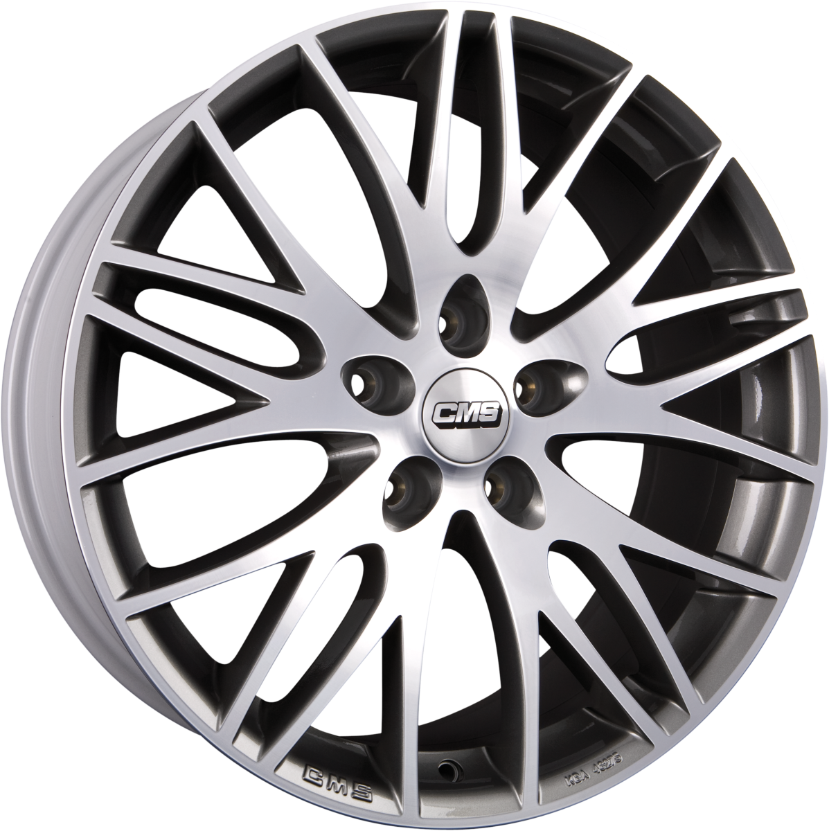 CMS C8 DMB Diamant-Schwarz Matt Alufelge 7.5x17 Zoll ET48 LK 5x112 ML57.1 – Bild 2