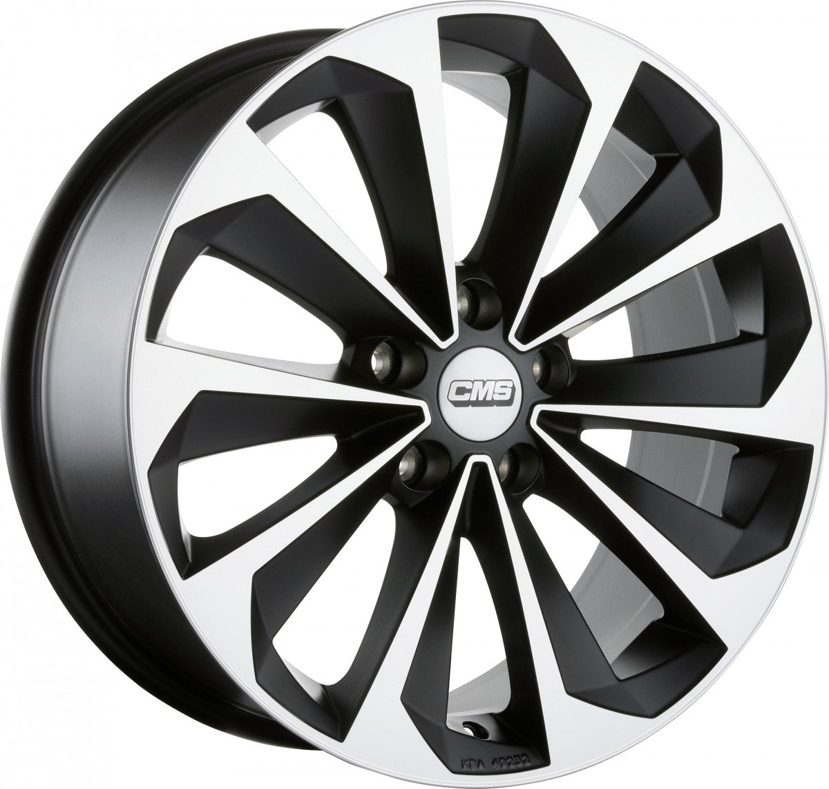 CMS C21 diamant schwarz matt Alufelge 8x18 Zoll ET47 LK 5x114.3 ML67.2 – Bild 1