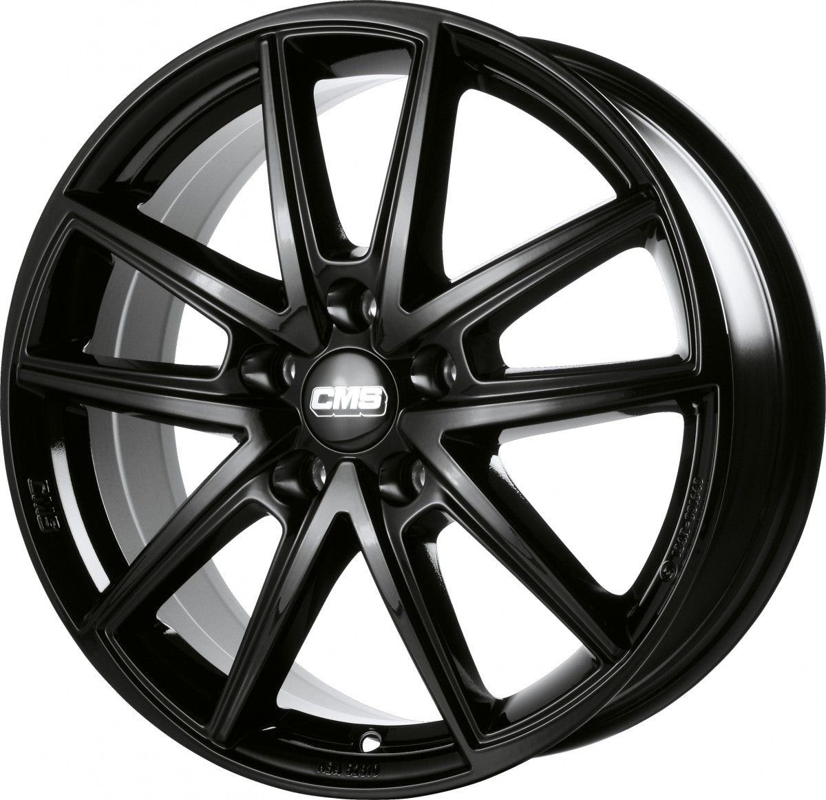 CMS C30 complete black gloss 6.5x16 ET46 - LK5/112 ML57.1