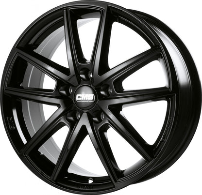 CMS C30 complete black gloss 7x17 ET48.5 - LK5/112 ML66.5