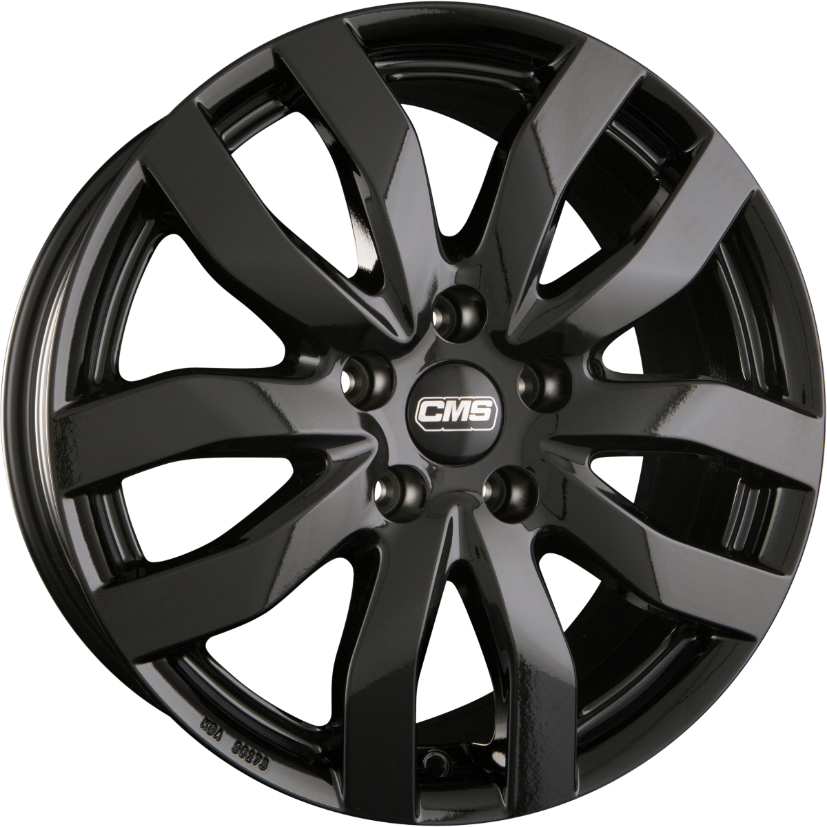 CMS C22 CBG Schwarz Glanz Alufelge 7x16 Zoll ET55 LK 5x114.3 ML64.1 – Bild 2