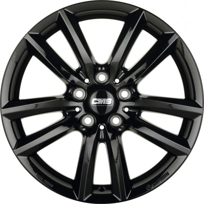 CMS C27 complete black gloss 7x17 ET50 - LK5/114.3 ML67.2