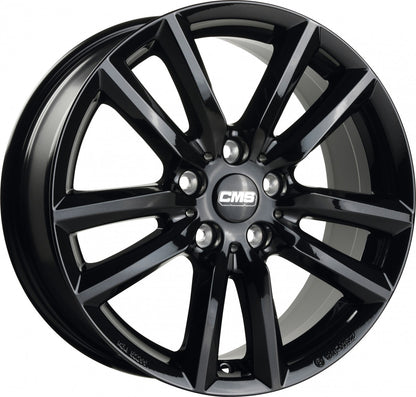 CMS C27 complete black gloss 7x18 ET47.5 - LK5/108 ML63.4