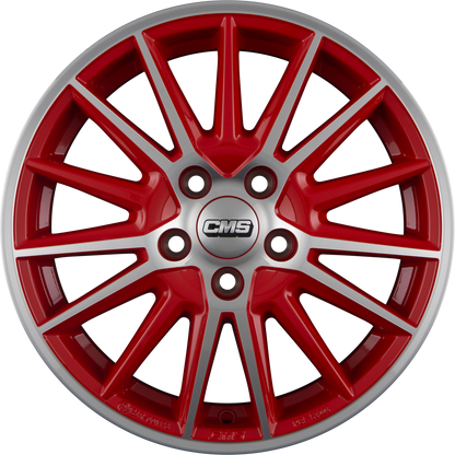 CMS C23 DRED Diamant Rot Glanz Alufelge 6.5x16 Zoll ET32 LK 4x108 ML65.1