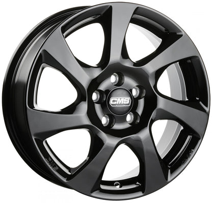 CMS C24 complete black gloss 6.5x16 ET45 - LK5/108 ML63.4