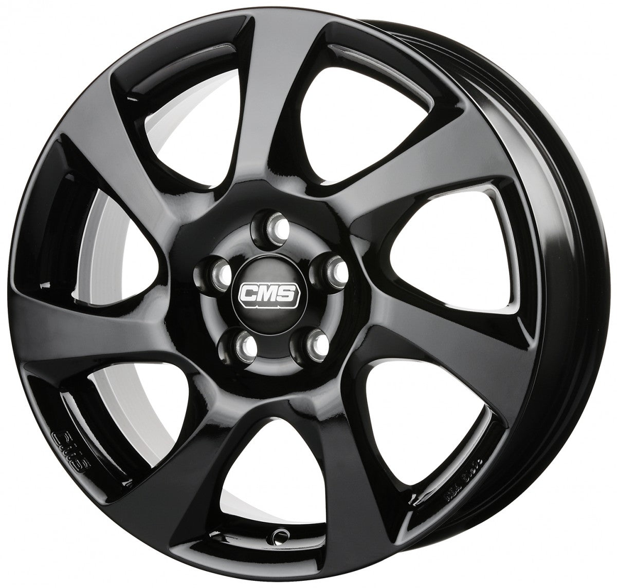 CMS C24 complete black gloss 6.5x16 ET45 - LK5/108 ML63.4