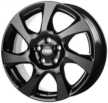 CMS C24 complete black gloss 6.5x16 ET45 - LK5/108 ML63.4