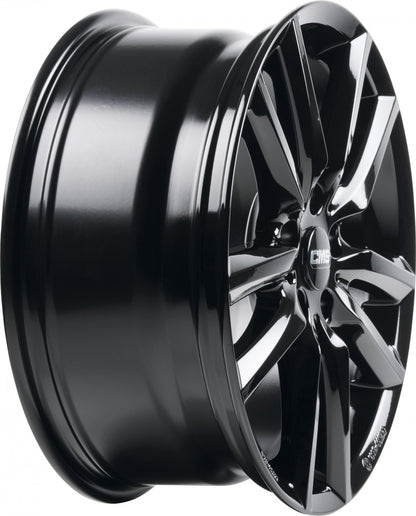 CMS C27 complete black gloss 7.5x18 ET49 - LK5/108 ML65.1