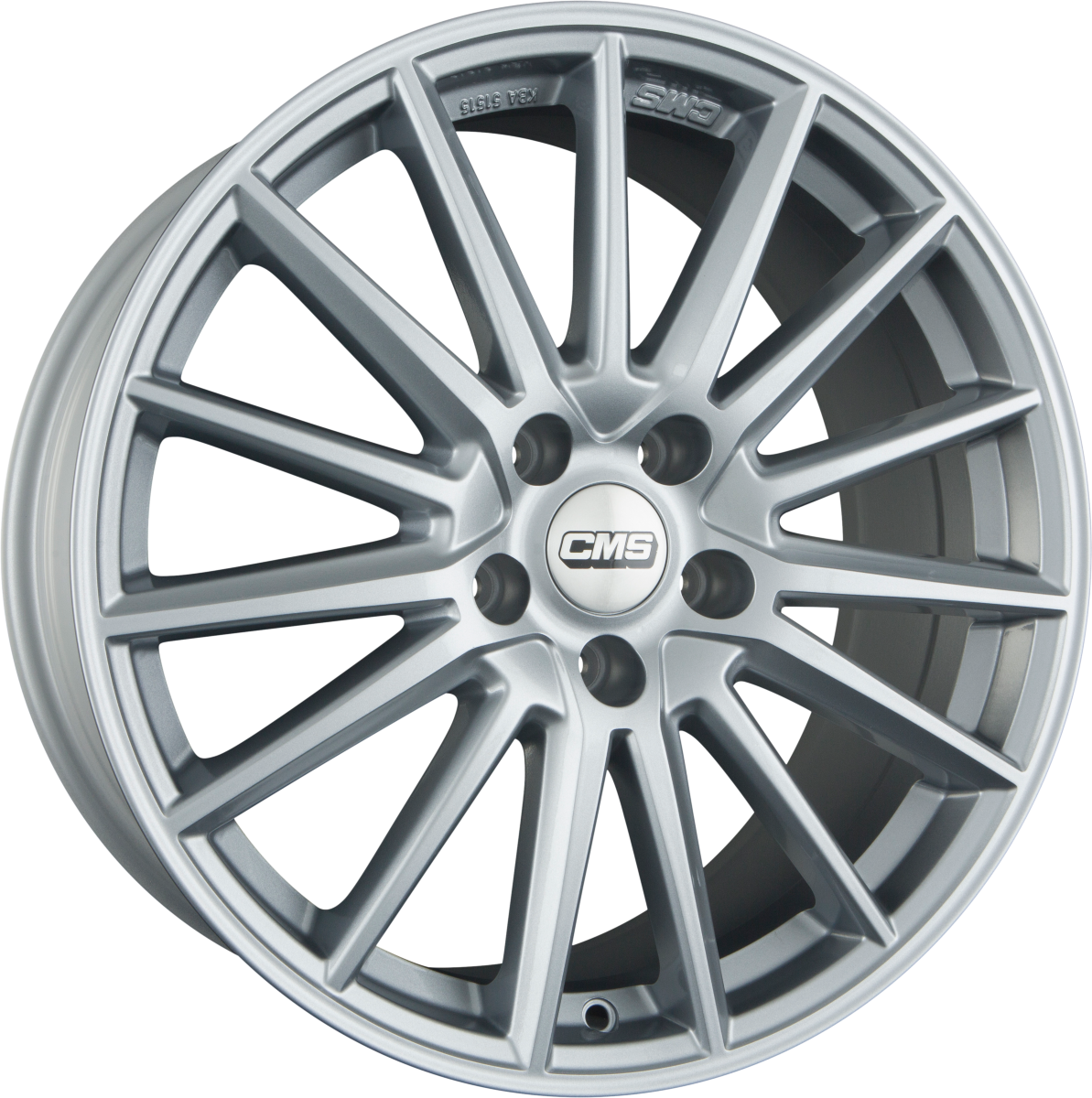 CMS C23 SR Racing Silber Alufelge 7.5x17 Zoll ET35 LK 5x114.3 ML66.1 – Bild 2