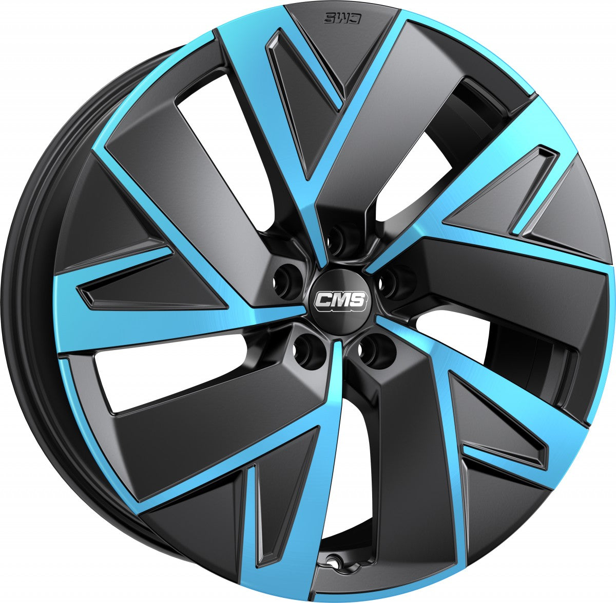 CMS C32-Aero diamond black blue Alufelge 8x19 Zoll ET34 LK 5x112 ML66.5