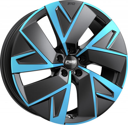 CMS C32-Aero diamond black blue Alufelge 8x19 Zoll ET34 LK 5x112 ML66.5