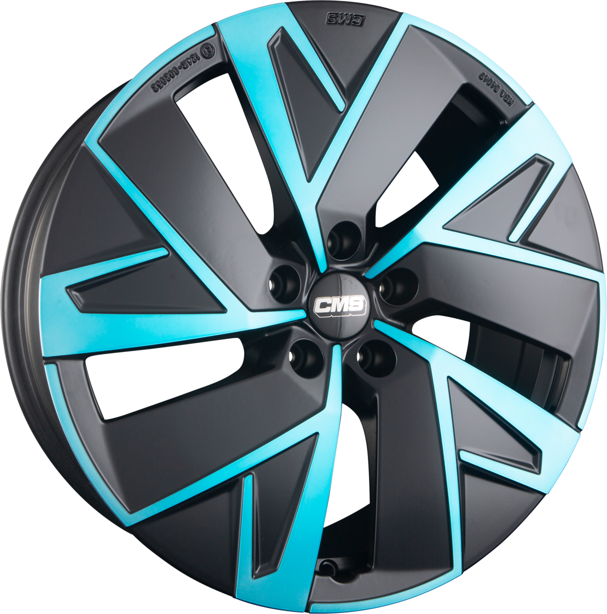 CMS C32-Aero diamond black blue Alufelge 8x19 Zoll ET34 LK 5x112 ML66.5 – Bild 5