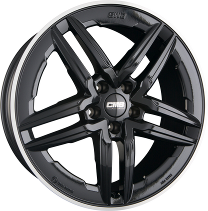 CMS C29 Aero DRB Diamant Horn Schwarz Glanz Alufelge 9.5x19 Zoll ET45 LK 5x114.3 ML64.1 – Bild 2