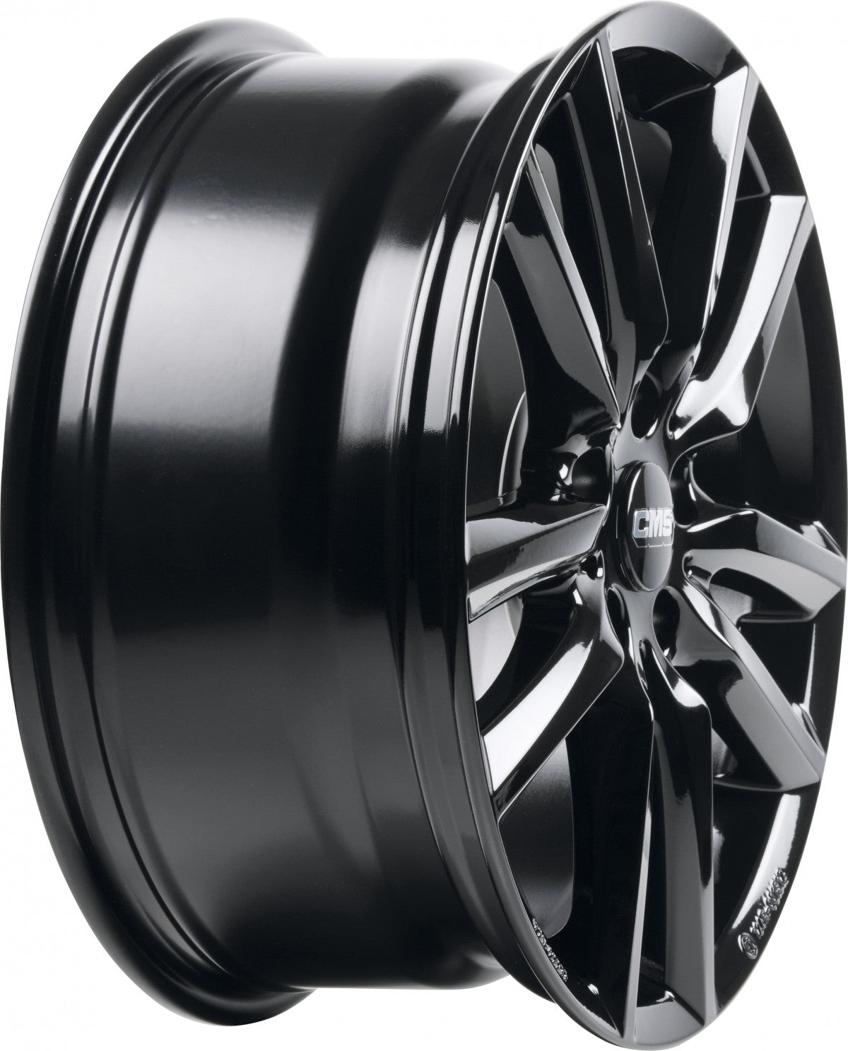 CMS C27 complete black gloss Alufelge 7x18 Zoll ET51 LK 5x100 ML54.1 – Bild 4