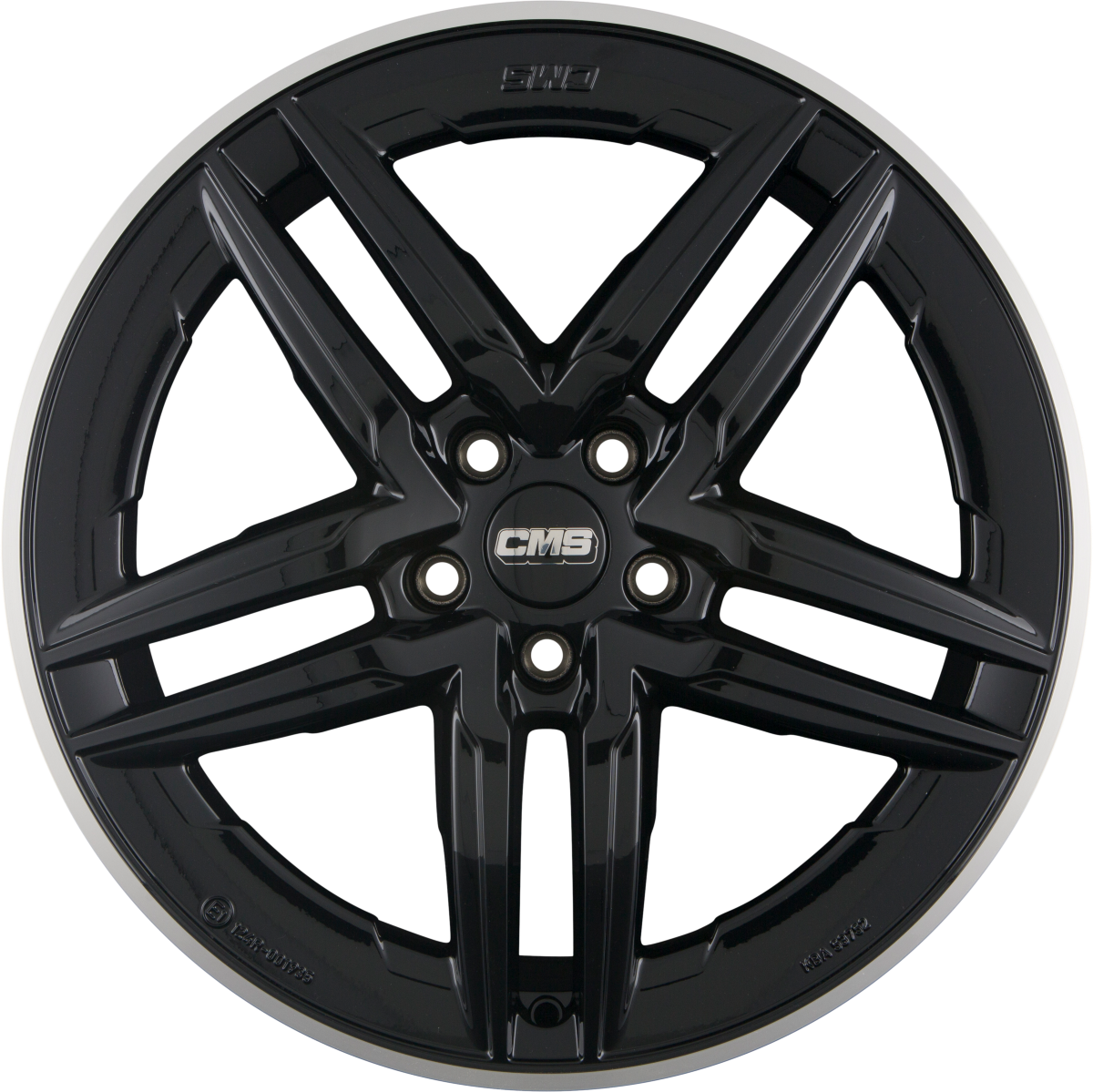 CMS C29 Aero DRB Diamant Horn Schwarz Glanz Alufelge 8.5x19 Zoll ET36 LK 5x112 ML66.6