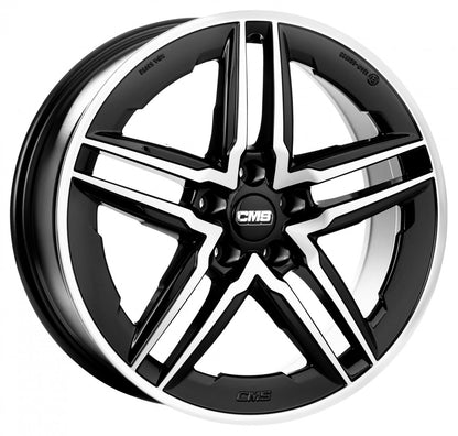 CMS C29-Aero diamond black gloss 8.5x18 ET56 - LK5/112 ML57.1