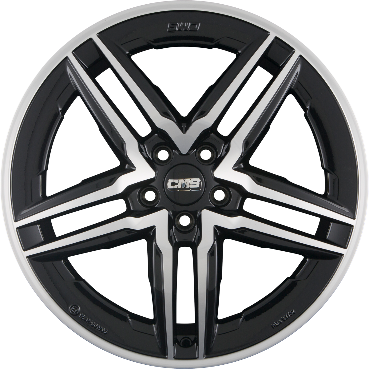 CMS C29 Aero DB Diamant Schwarz Glanz Alufelge 9.5x19 Zoll ET45 LK 5x114.3 ML64.2