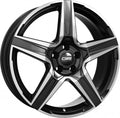 CMS C34 diamond black gloss Alufelge 7x17 Zoll ET40 LK 5x110 ML65.1