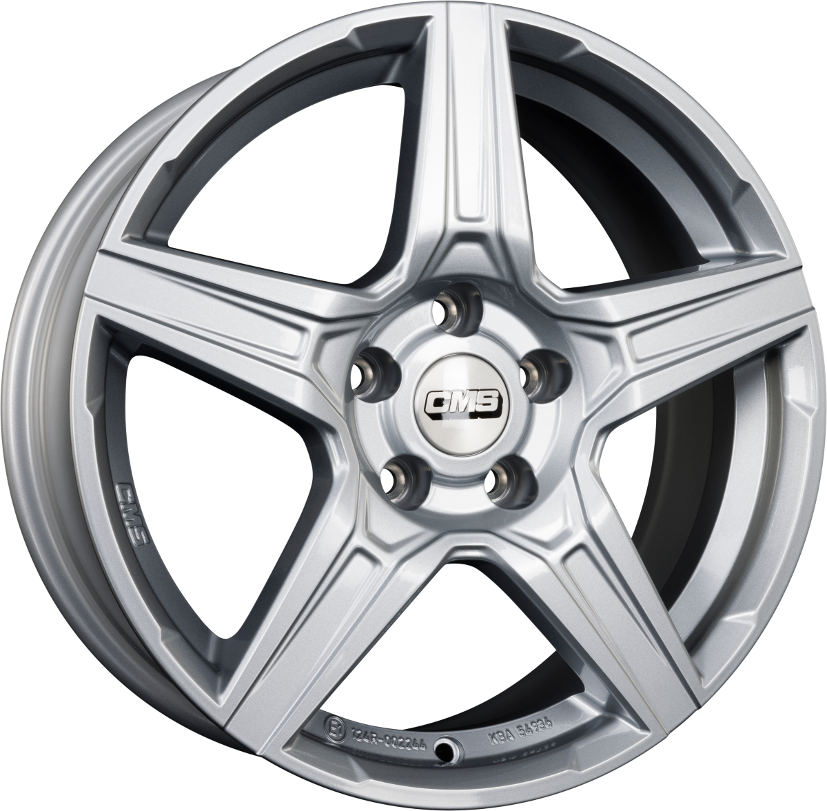 CMS C34 racing silver Alufelge 7x17 Zoll ET51 LK 5x112 ML66.5 – Bild 5