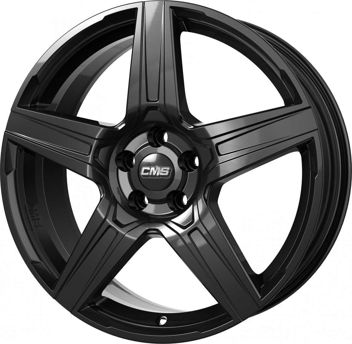 CMS C34 complete black gloss 7.5x18 ET49 - LK5/112 ML66.5