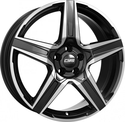CMS C34 diamond black gloss 7.5x19 ET48 - LK5/112 ML57.1