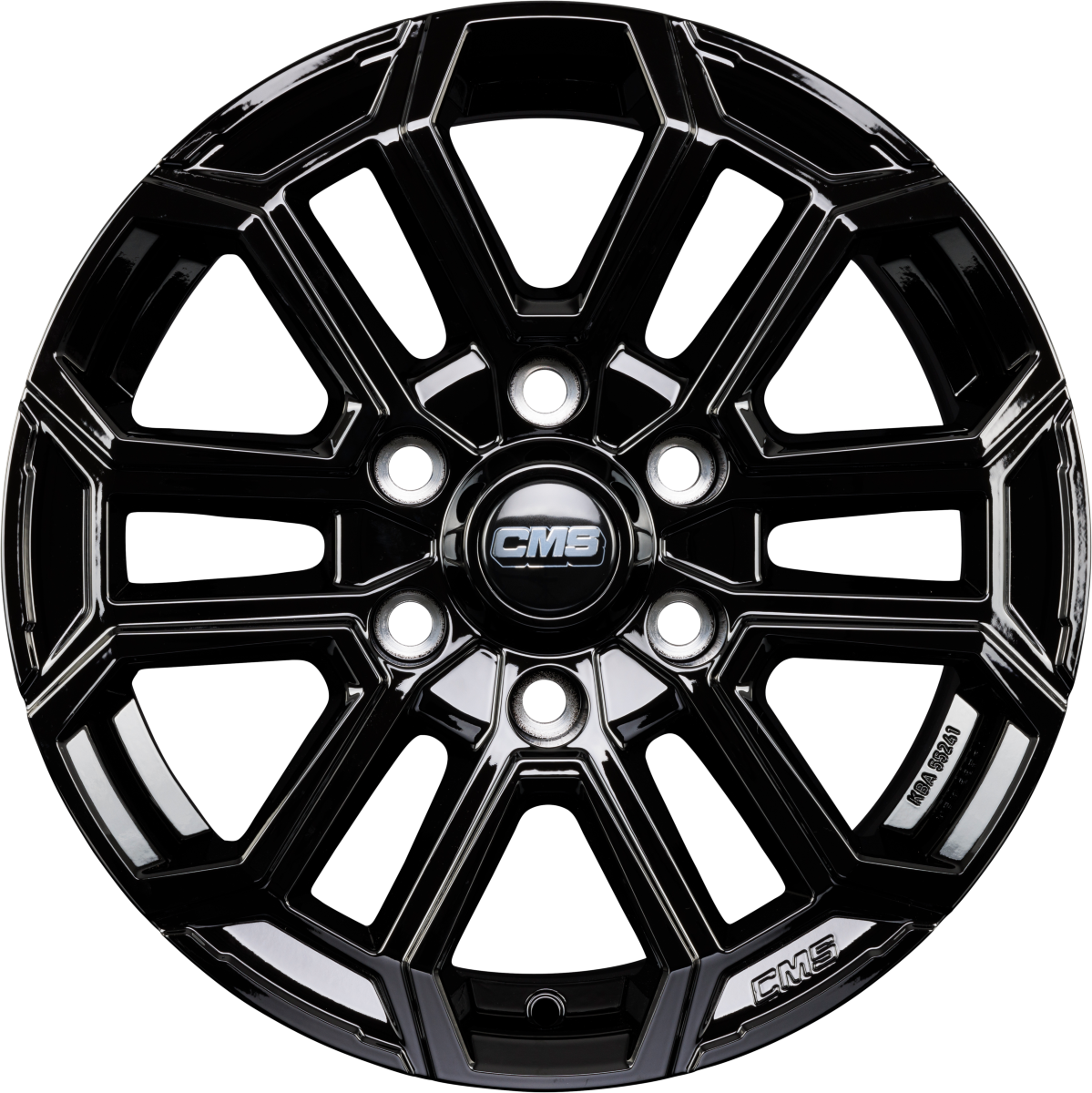 CMS C35 complete black gloss Alufelge 7.5x17 Zoll ET45 LK 6x114.3 ML66.1 – Bild 4