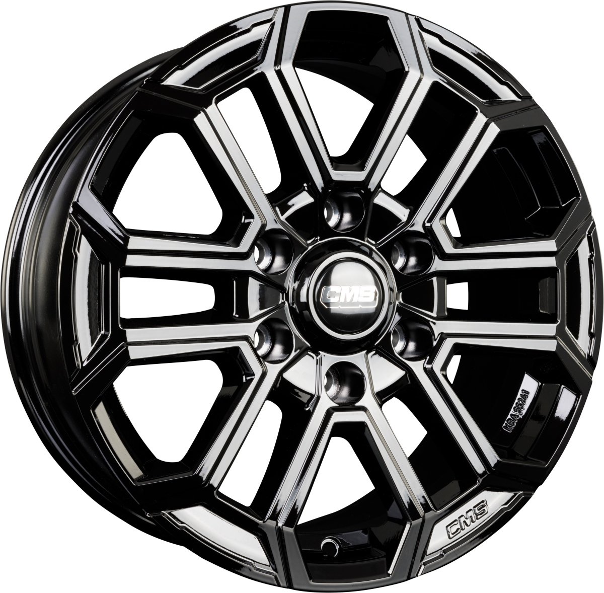 CMS C35 complete black gloss Alufelge 7.5x17 Zoll ET45 LK 6x114.3 ML66.1 – Bild 5