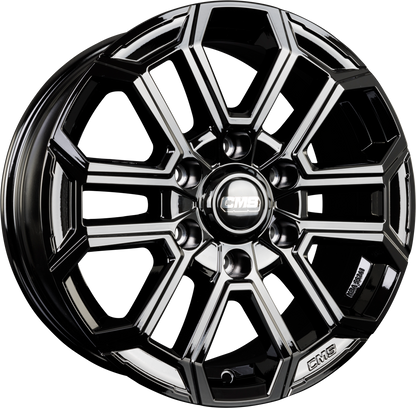 CMS C35 complete black gloss Alufelge 7.5x17 Zoll ET45 LK 6x114.3 ML66.1 – Bild 5