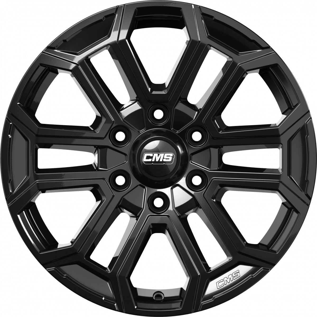 CMS C35 complete black gloss 8x18 ET45 - LK6/114.3 ML66.1