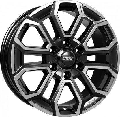 CMS C35 diamond black gloss 8x18 ET45 - LK6/114.3 ML66.1
