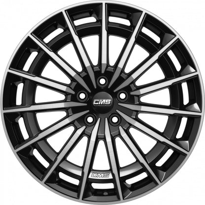 CMS C38 diamond black gloss 8x19 ET45 - LK5/112 ML66.5
