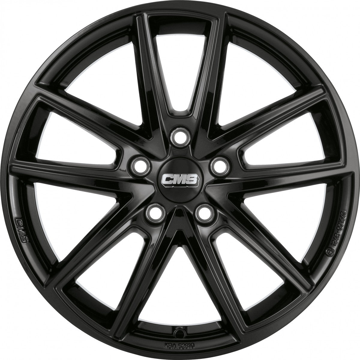 CMS C30 complete black gloss 7.5x18 ET49 - LK5/108 ML65.1