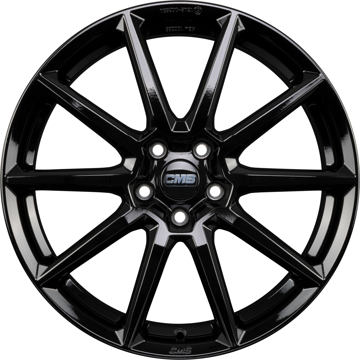 CMS C39 CBG Schwarz Glanz Alufelge 7x17 Zoll ET35 LK 5x114.3 ML66.1