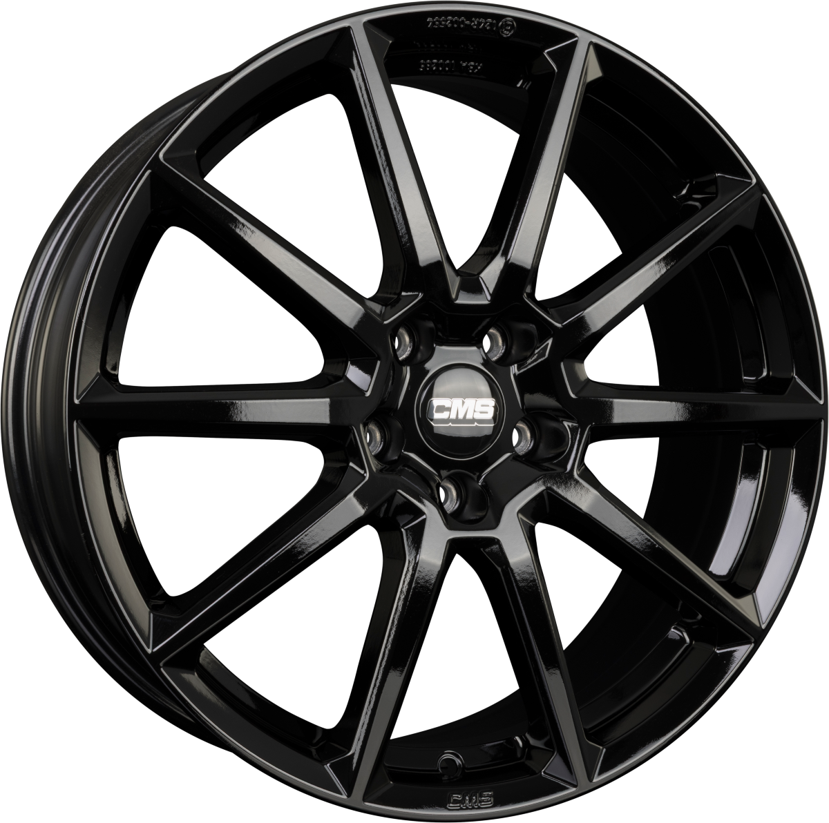 CMS C39 CBG Schwarz Glanz Alufelge 7x17 Zoll ET35 LK 5x114.3 ML66.1 – Bild 2