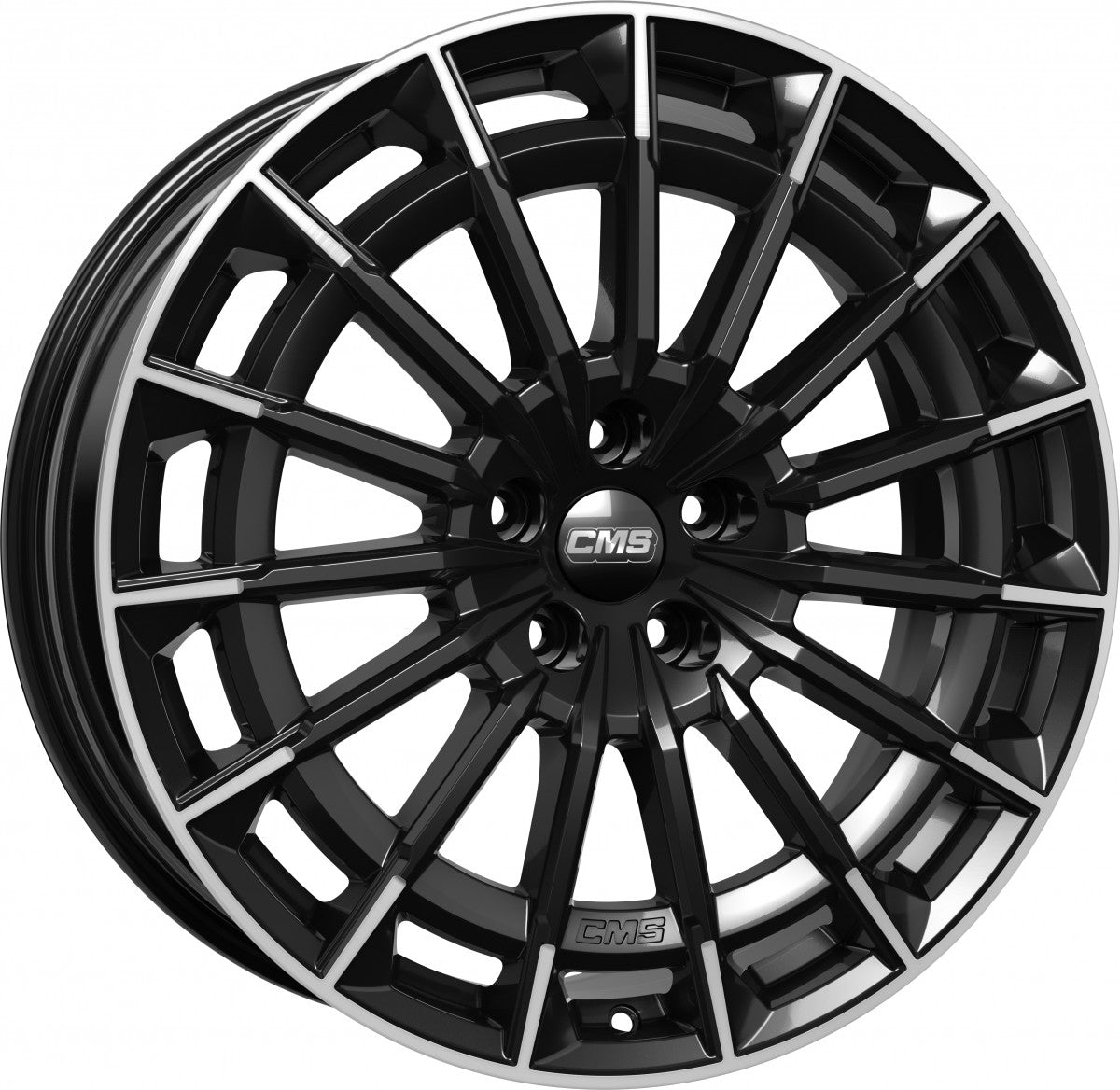 CMS C38 part diamond black gloss 8.5x19 ET40 - LK5/112 ML66.5