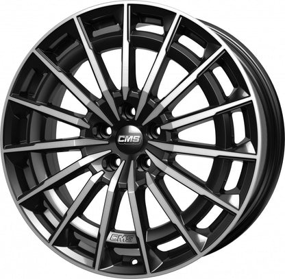 CMS C38 diamond black gloss 8.5x19 ET45 - LK5/112 ML66.5