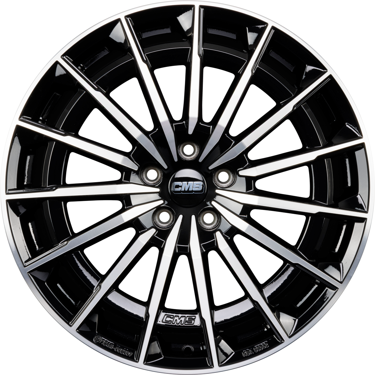 CMS C38 diamond black gloss Alufelge 8.5x19 Zoll ET38 LK 5x112 ML57.1 – Bild 4