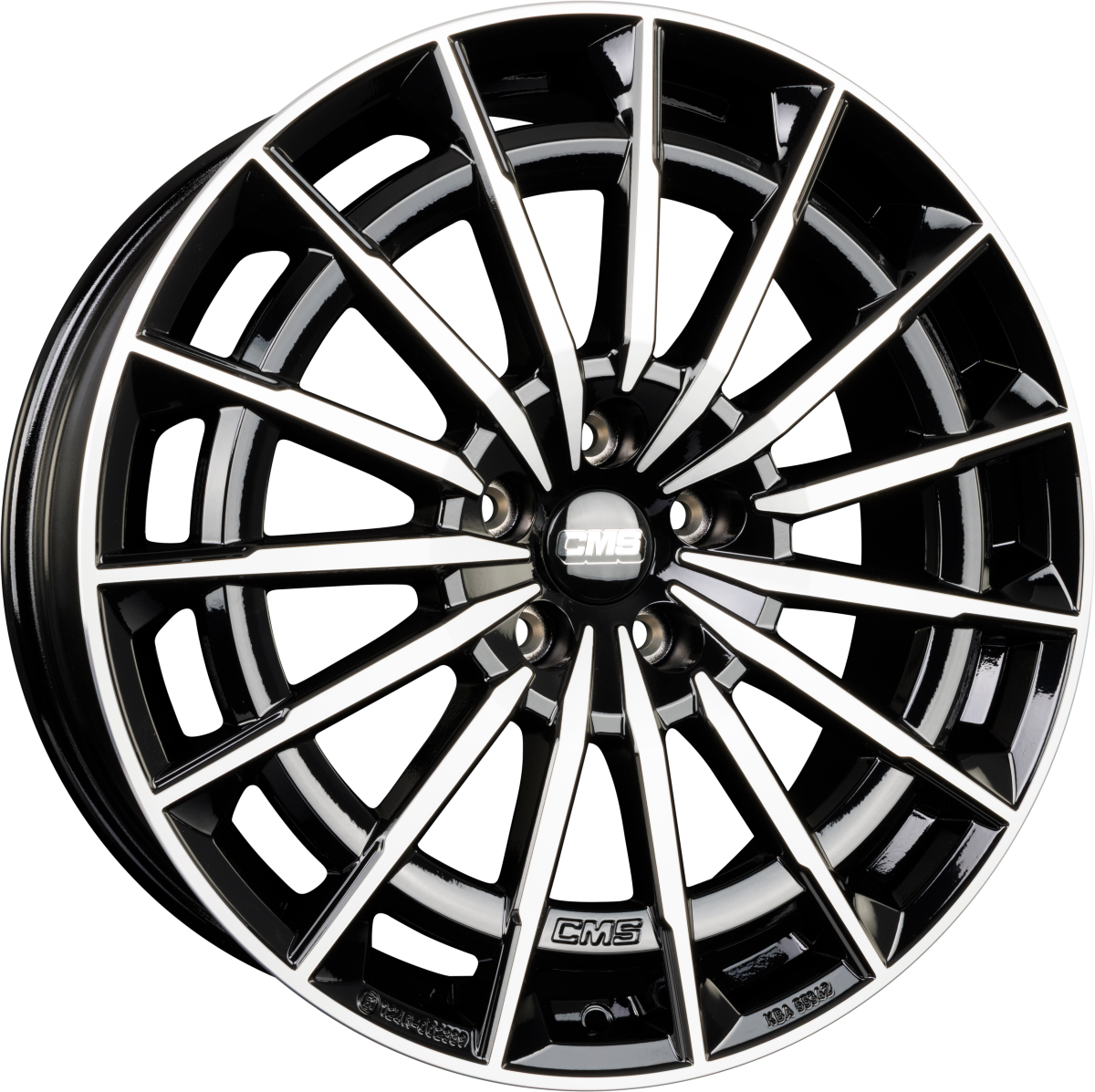 CMS C38 diamond black gloss Alufelge 8.5x19 Zoll ET38 LK 5x112 ML57.1 – Bild 5