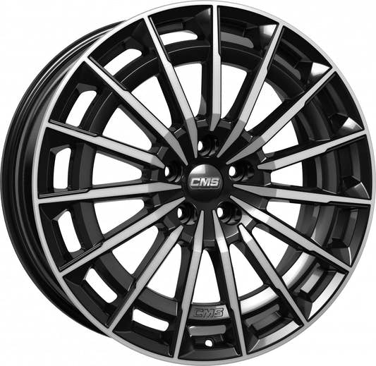 CMS C38 diamond black gloss 9.5x19 ET51 - LK5/112 ML66.5