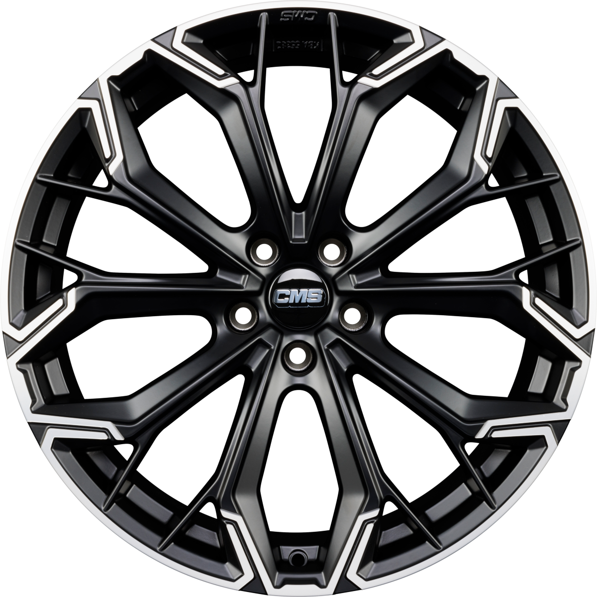 CMS C37 part diamond matt black Alufelge 8x18 Zoll ET48 LK 5x108 ML67.2 – Bild 4