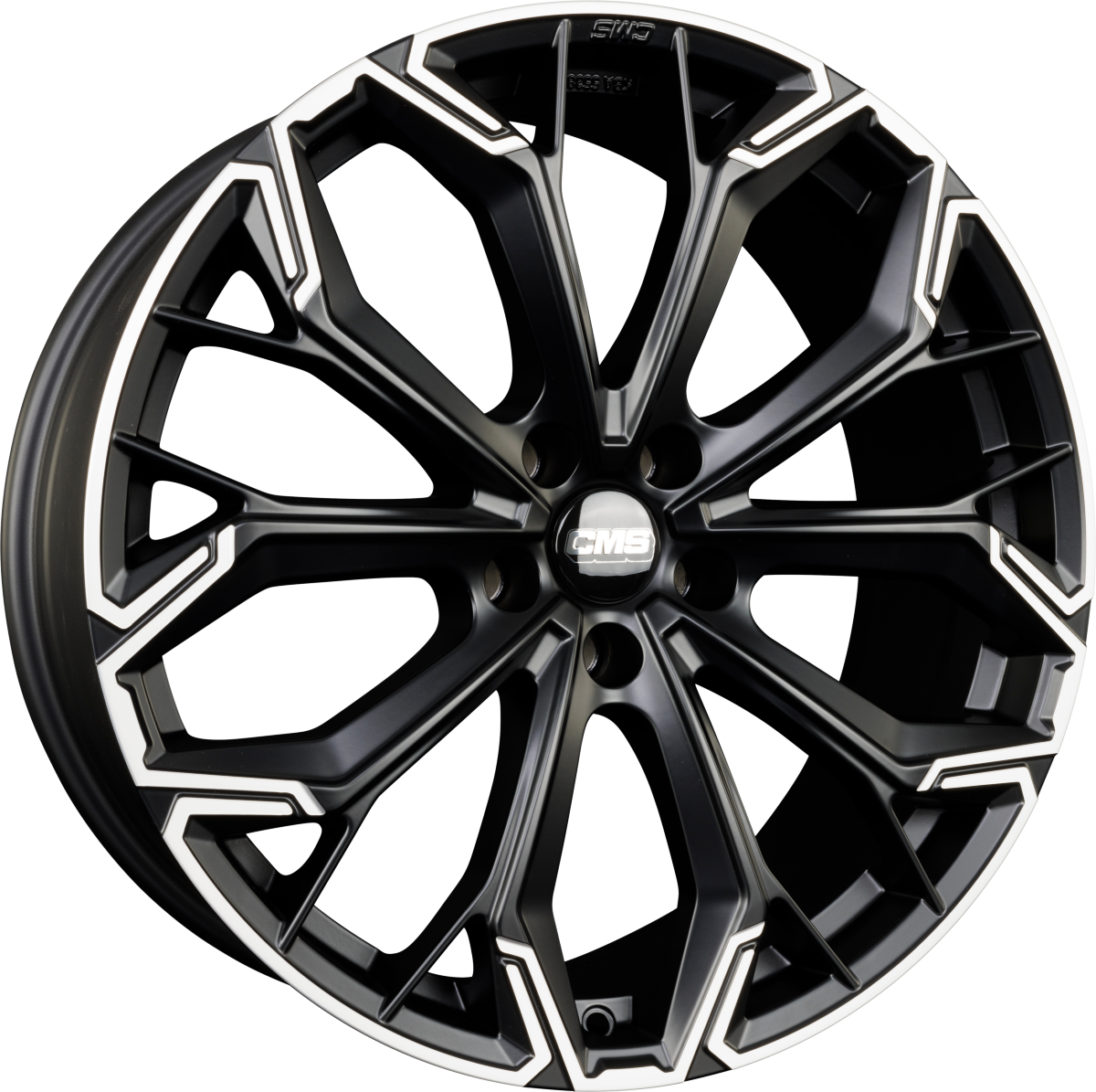 CMS C37 part diamond matt black Alufelge 8x18 Zoll ET48 LK 5x108 ML67.2 – Bild 5