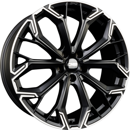 CMS C37 part diamond matt black Alufelge 8x18 Zoll ET48 LK 5x108 ML67.2 – Bild 5