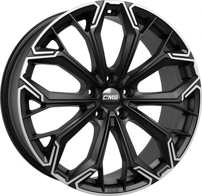 CMS C37 part diamond matt black 8x18 ET30.1 - LK5/112 ML66.5