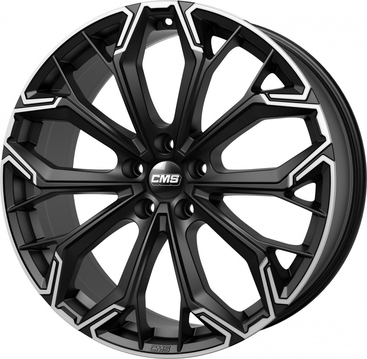 CMS C37 part diamond matt black 8x18 ET30.1 - LK5/112 ML66.5
