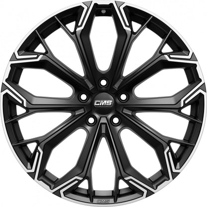 CMS C37 part diamond matt black 8x18 ET47 - LK5/114.3 ML67.2