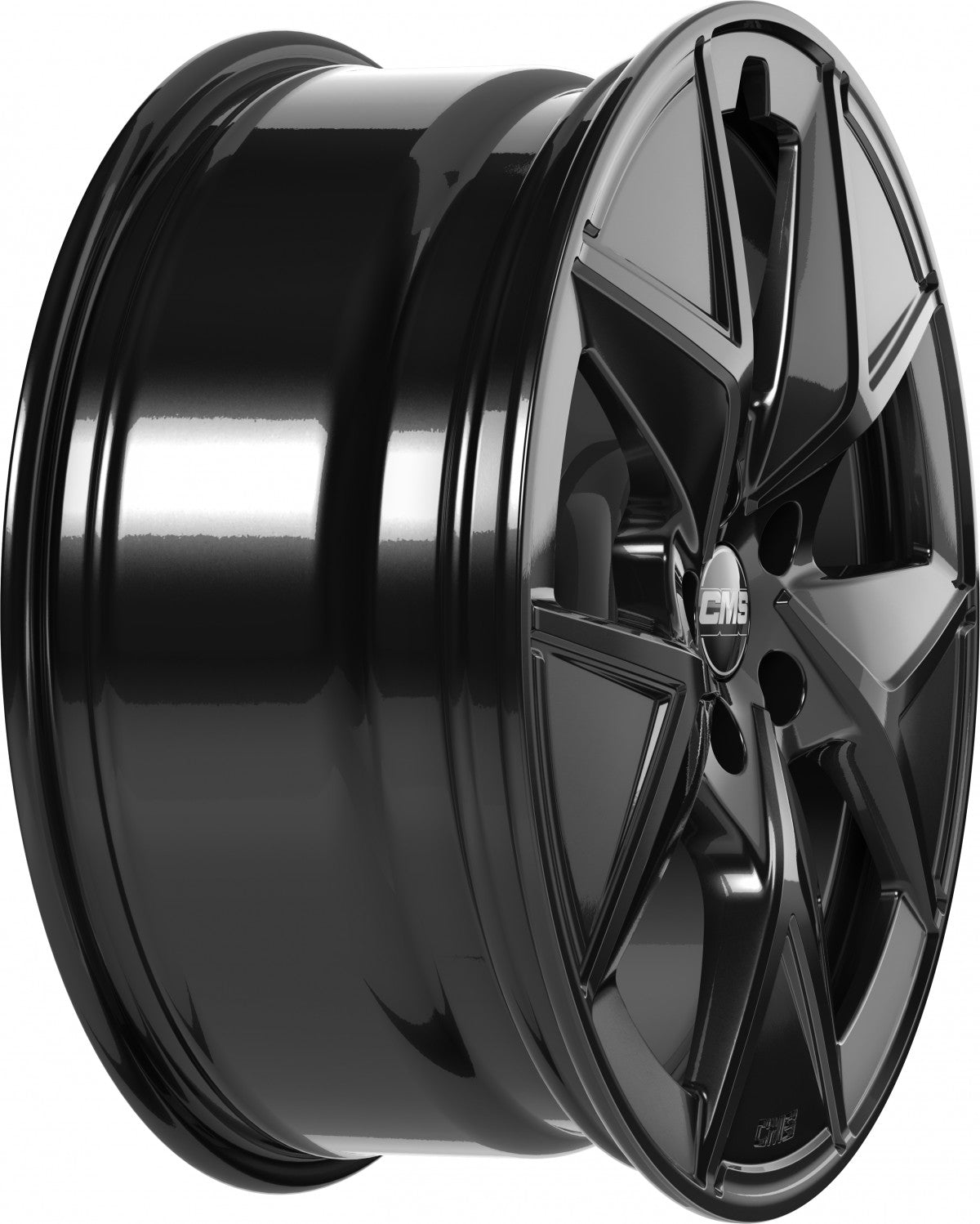 CMS C42 complete black gloss 8x19 ET39 - LK5/112 ML66.5