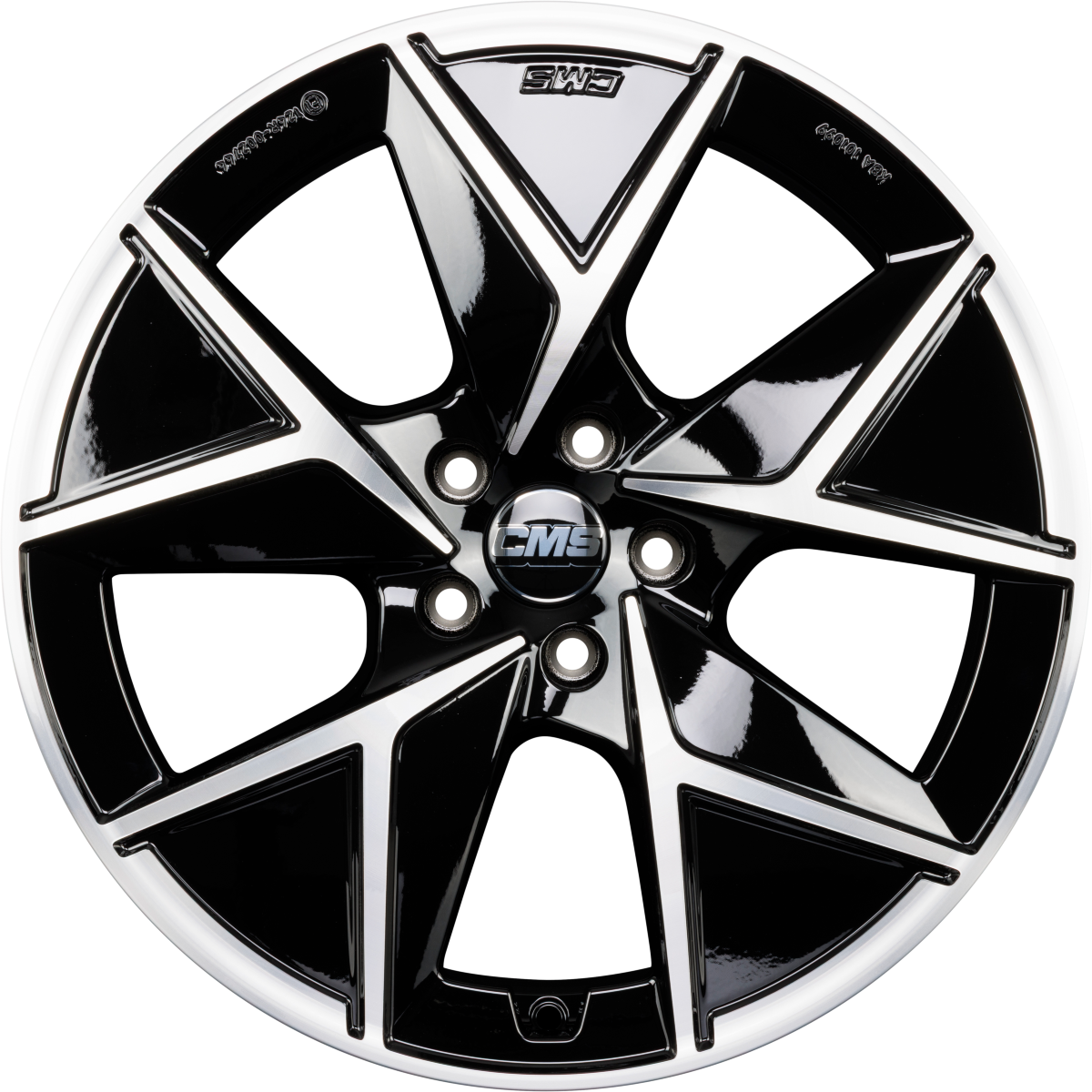 CMS C42 diamond black gloss Alufelge 7.5x18 Zoll ET50 LK 5x112 ML57.1 – Bild 4