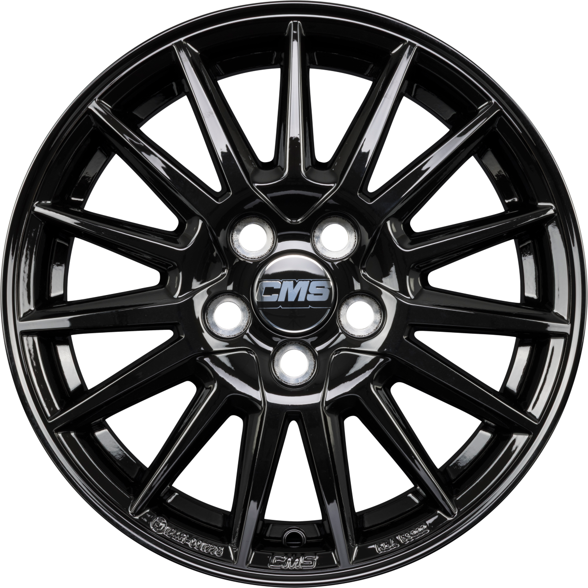 CMS C23 CBG Schwarz Glanz Alufelge 6x15 Zoll ET35 LK 5x100 ML57.1
